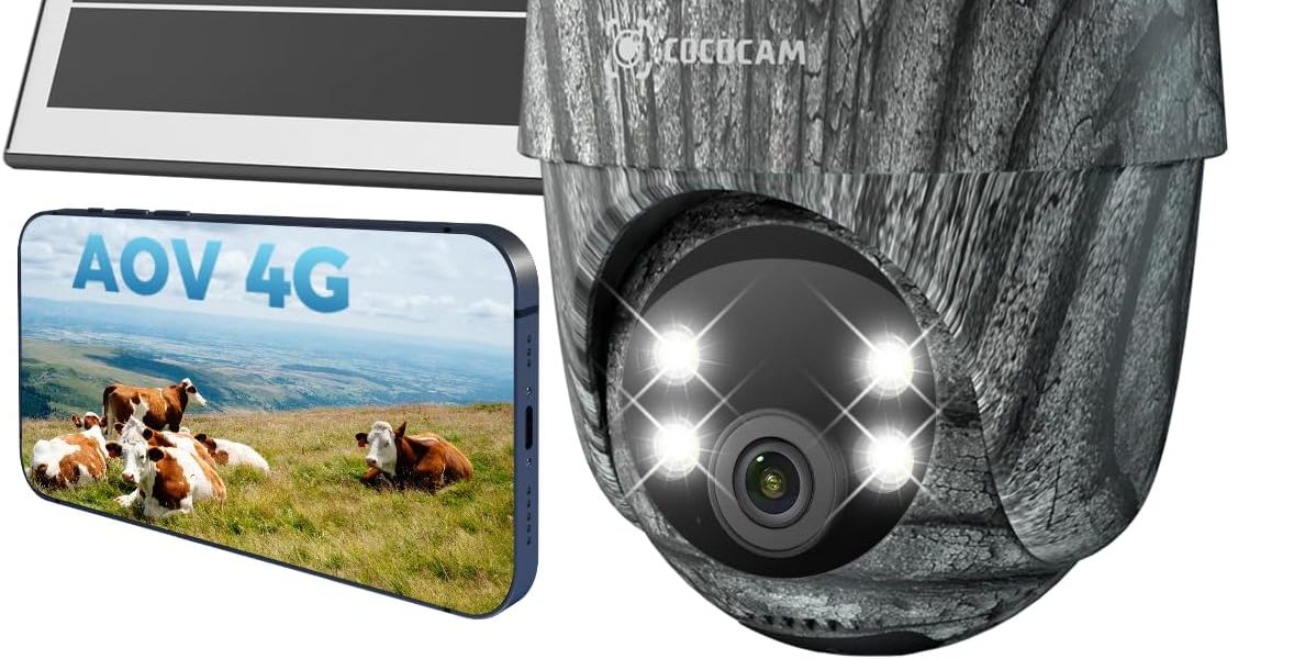 🦌 COCOCAM 2K 24/7 AOV 4G – Smart åtelkamera med solpanel och AI-detektering