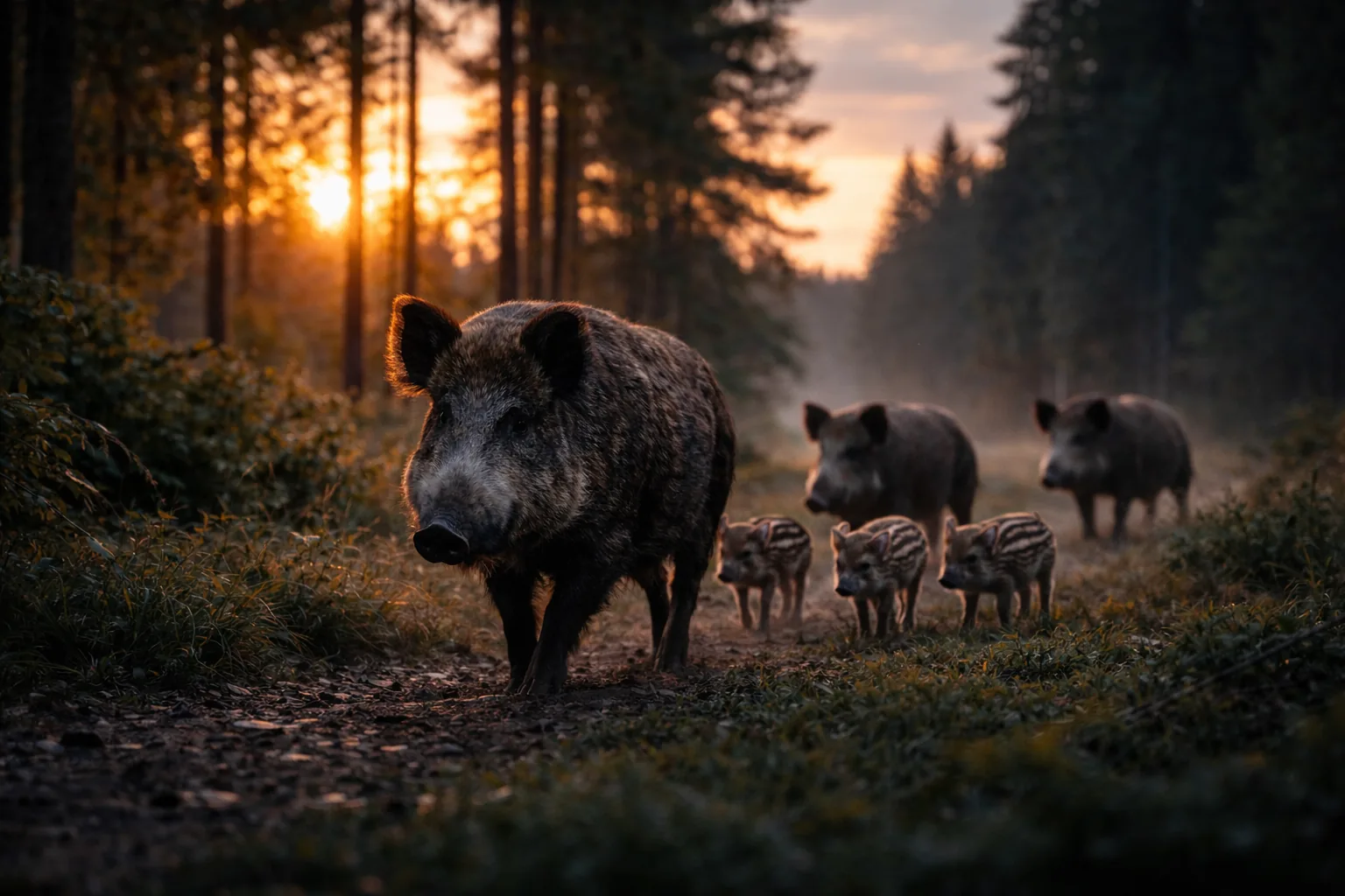 När är vildsvin mest aktiva? Dygnsrytm, årstid och beteende